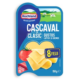 Hochland cascaval clasic 45% grasime felii 150 g