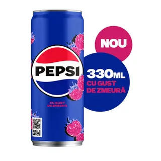 Bautura carbogazoasa cu gust de zmeura Pepsi, doza, 0.33 l