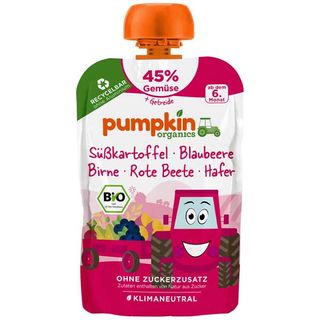 Pumpkin Organics - Piure Bio De Carofi Dulci, Afine, Pere, Sfecla Rosie Si Ovaz 100G, 6+
