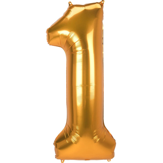 Balon cifra 1 cu heliu 1metru