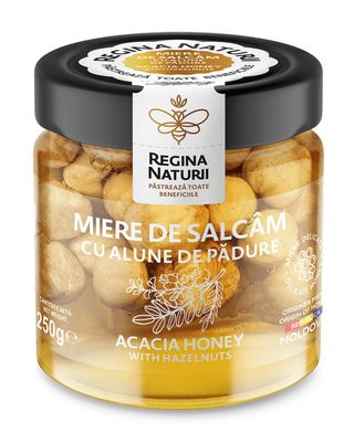 REGINA NATURII Miere de salcam cu alune 250g