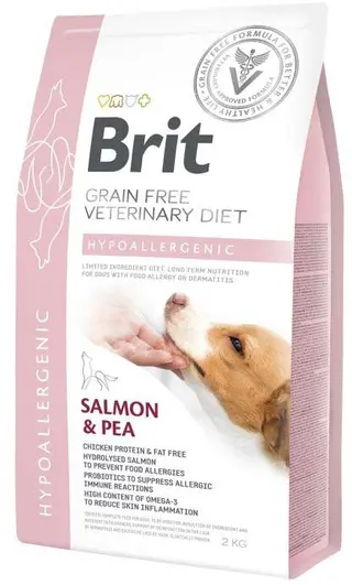 BRIT VD Hypoallergenic pentru câini, reducerea intoleranţei la hrană 2 kg