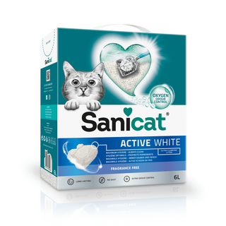 Nisip pentru litiera Sanicat Active White 6L