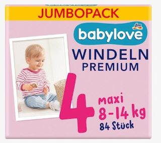 babylove JUMBOPACK PREMIUM pelene maxi, veličina 4 (8-14 kg), 84 kom
