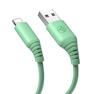 Cablu Silicon Tellur Usb To Lightning, 3A, 1M, Verde
