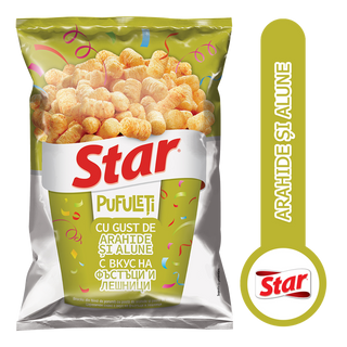 Star Pufuleti cu aroma de arahide si alune, 80g