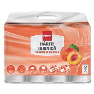 PENNY Hartie igienica piersica 3str 16 role