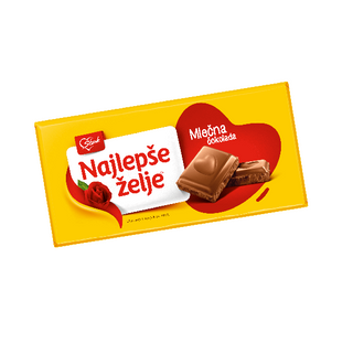 NAJ ŽELJE MLIJEČNA ČOKOLADA 90G