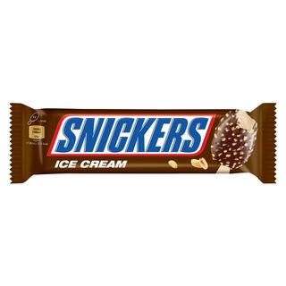 Snickers inghetata pe bat cu arahide si caramel moale cu glazura de cacao 91ml/73.5g