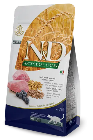 N&D Ancestral Grain Adult 5kg. - jagnjetina i borovnica