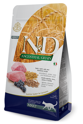 N&D Ancestral Grain Adult 5kg. - jagnjetina i borovnica