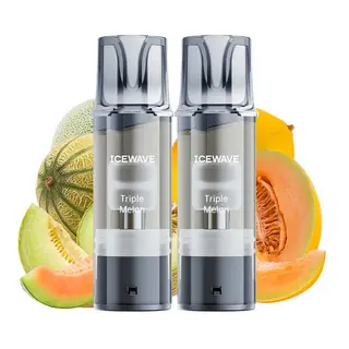 Set 2 Cartușe Icewave E1 1000puff Triple Melon 2%Nicotina