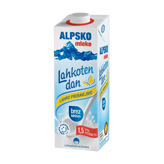 Alpsko mleko bez laktoze 1,5% 1L