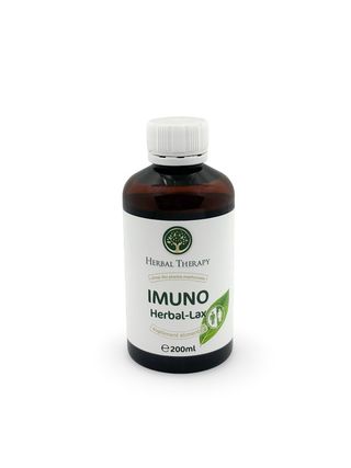 Sirop IMUNO Herbal-Lax (Sirop Laxativ cu extracte de Crușin, Senna, Măceșe, Lemn Dulce, Ceai Verde, Păpădie, Ghimbir, Nalbă Mare, Fenicul, Mărar, Mentă)