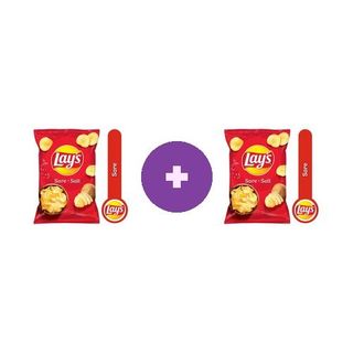 2 X Lay's chipsuri din cartofi cu sare, 125g