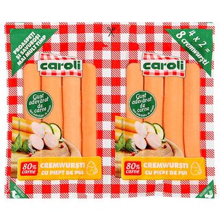 Caroli Cremwursti Cu Piept De Pui 280g
