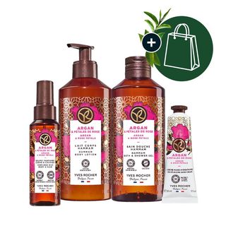 Set Îngrijire corp Argan & Trandafir Bio din Maroc (4 produse)