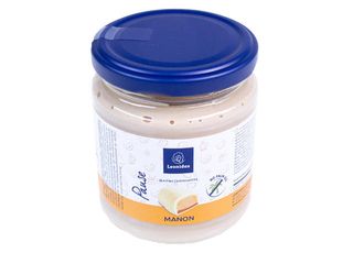 Crema tartinabila MANON cu ciocolata alba,alune de padure, cafea - 300g
