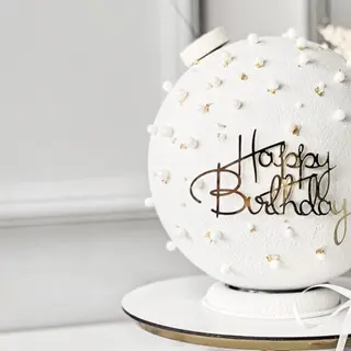 Золотая надпись " Happy Birthday "
