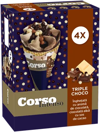 Inghetata trei tipuri de ciocolata 4x110ML Corso
