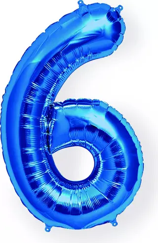 Balon cifra 6 cu heliu 1 metru