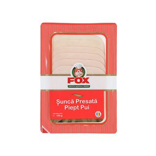Fox Sunca Presata Cu Piept Pui Fel. 100G
