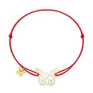 Classic Narukvica ,,Lace Butterfly'', 18ct pozlata - Red