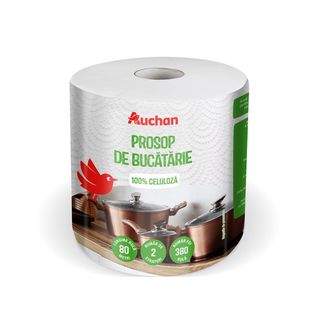 Rola prosop de hartie Auchan 80 m, 2 straturi