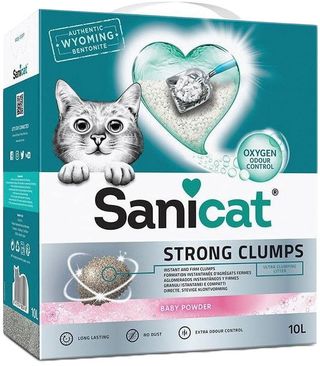 SANICAT Clumping Nisip pentru pisici Strong Clumps, bentonită 10L/10,85kg 