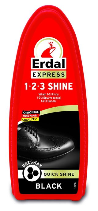ERDAL sjaj za obuću 123 crni sunđer | 4009175163493