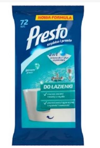 Presto vlažne maramice za čišćenje kupatila, 72 kom