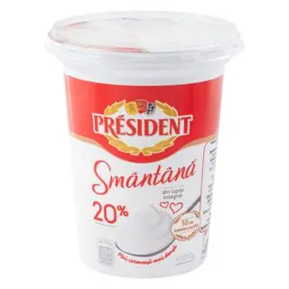PRESIDENT Smantana 20% pahar 350g 