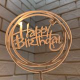 Decor pentru tort ”Happy Birthday” (transparent)