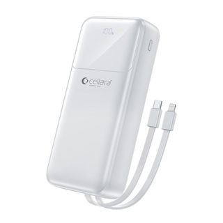 Baterie Externa Cellara Colectia Versa Pro Capacitate 20000 Mah Pd 22.5w Cu Cablu Type C/lightning - Alb,CL79097