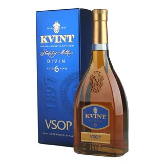 Kvint Divin vsop 6 ani 40% 0.5l+cutie