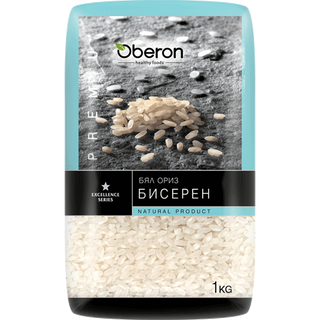 Oberon Бял ориз бисерен 1 КГ / 38921871