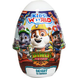 Kidsworld, Desert cu surpriza aroma de ciocolata si vanilie 70 g (ID 32984)
