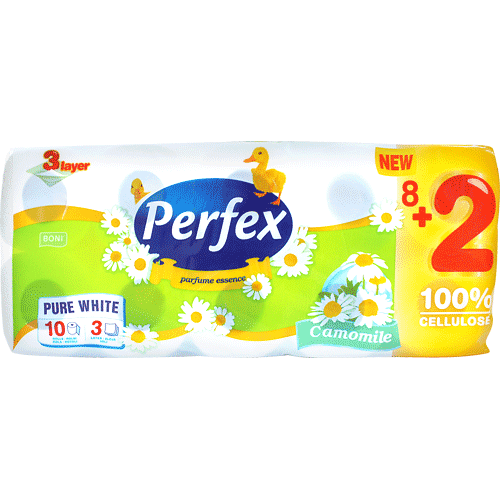Perfex Лайка Тоалетна хартия  3 пласта 8 + 2 БР