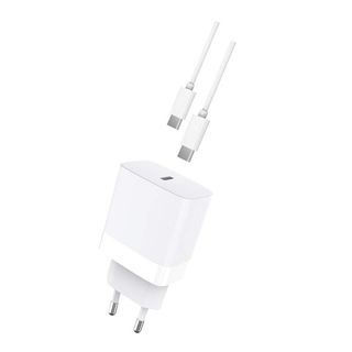INCARCATOR RETEA CELLARA USB C PD 20W CU CABLU DETASABIL TYPE C - TYPE C - ALB,CL75860