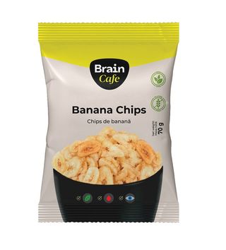 BRAIN CAFE Chips de banana 70g