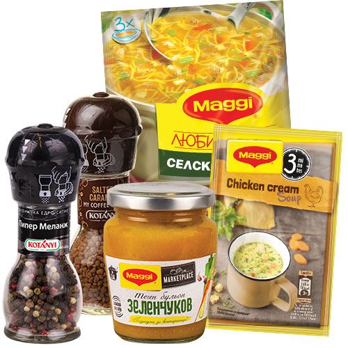 Фиксове, супи и подправки