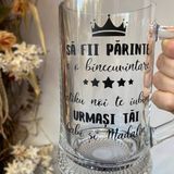 Pahar pentru bere cu inscripție