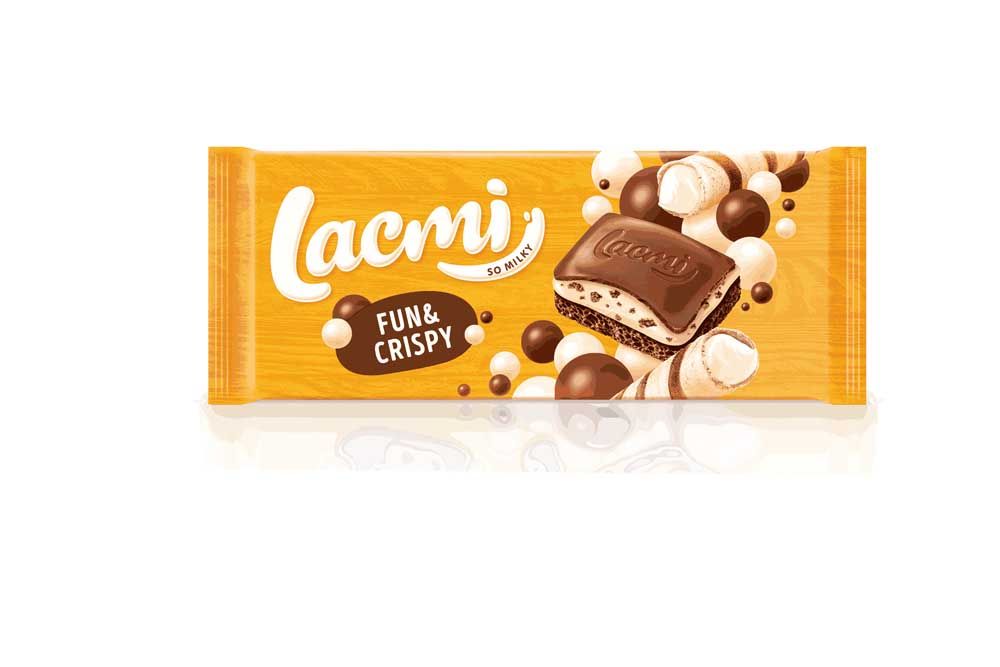 Шоколад Lacmi Аеро С Млечен Пълнеж И Хрупкави Парч.