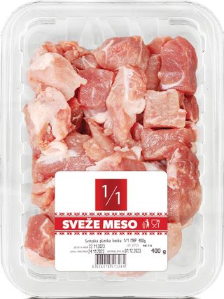 SVEŽE MESO SVINJSKA PLEĆKA KOCKA GRANIČAR MAP 400G