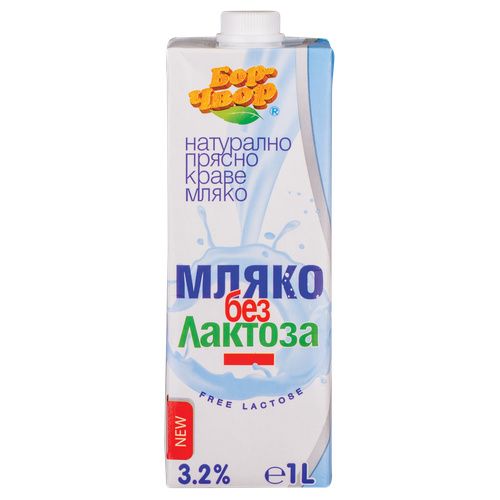 Мляко Прясно Бор Чвор Без Лактоза 3.2%  Рп