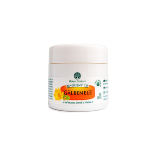 Unguent cu Gălbenele (cu extract din flori de gălbenele, vaselină, ceară de albini și Vitamina E)