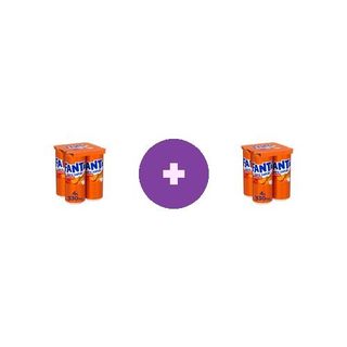 2X Fanta Bautura carbogazoasa Fanta Portocale Zero Zahar, doza, 4x0.33l