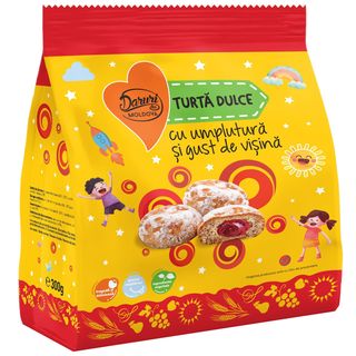 Daruri din Moldova, Turta dulce cu umplutura si gust de visine 300g (ID 38345)