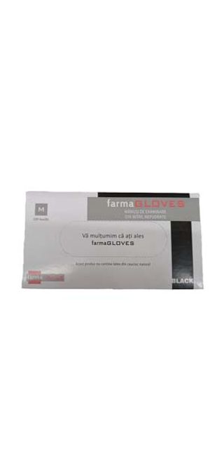 Set 100 Manusi Global Plast, Marimea M, Nitril, Negru