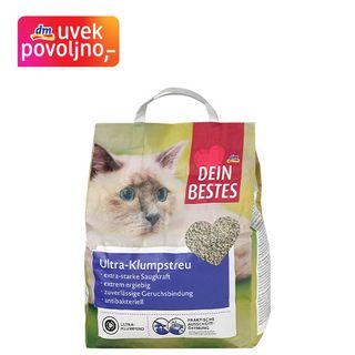 DEIN BESTES Ultra pesak za mačke – beli 6 l 1046431